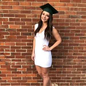 MOVING SALE White textured mini dress